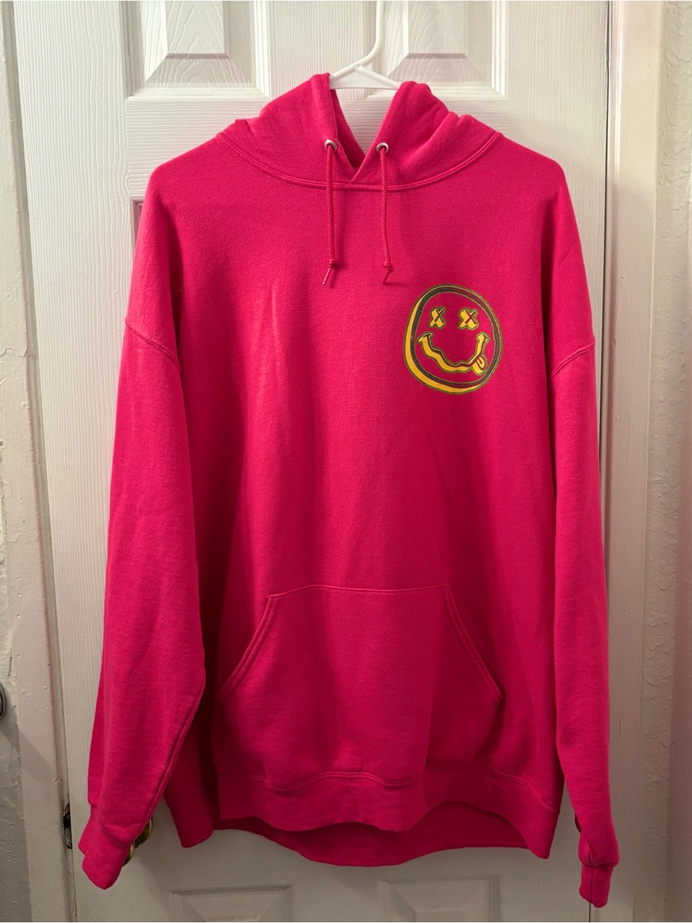 Hot Pink Oversized Nirvana Hoodie